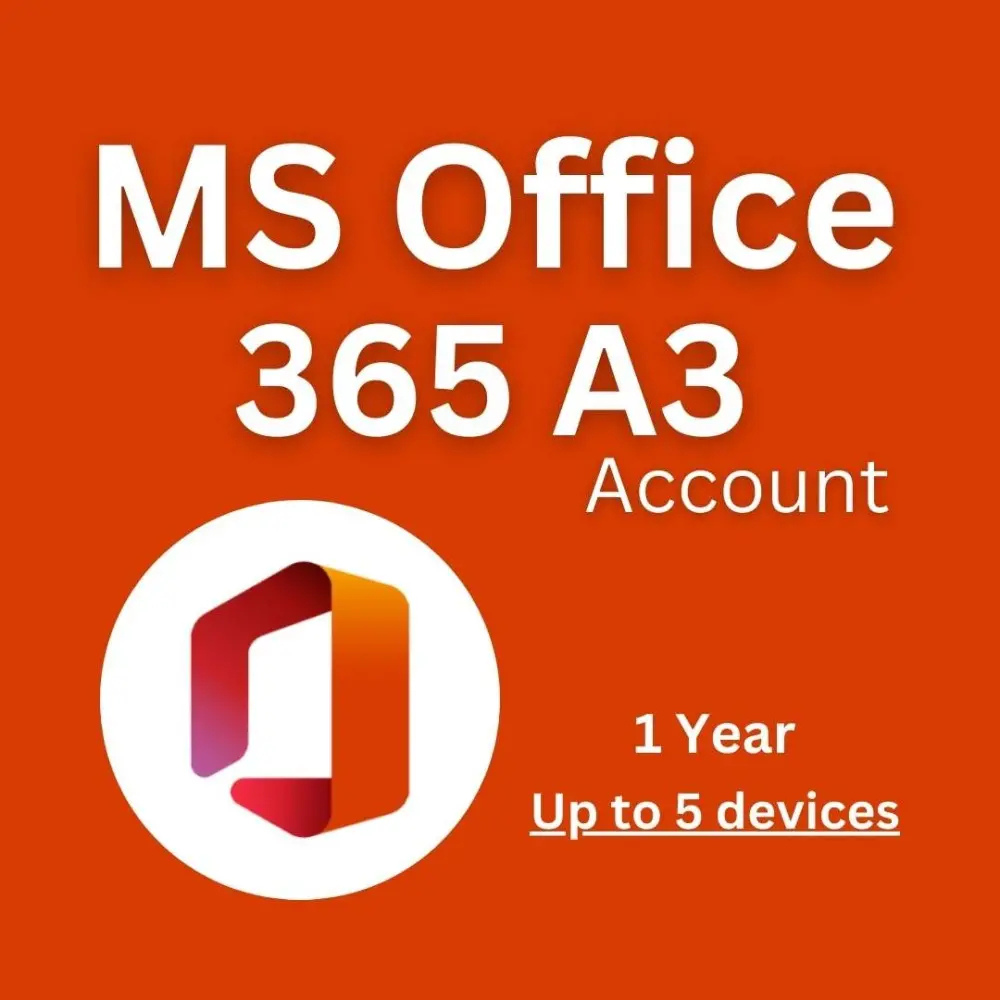 Akun MS Office 365 A3 Original (1 Tahun / 5 Device)